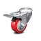 Service Caster 3.5 Inch Red Polyurethane Wheel Bolt Hole Caster with Total Lock Brake SCC SCC-BHTTL20S3514-PPUB-RED - alternate 1